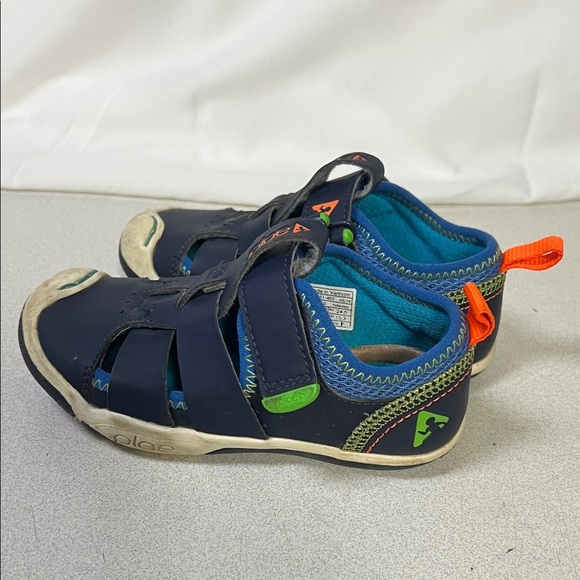PLAE Navy and Orange Kids Sandals - Picture 4 of 8